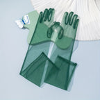 Gants longs femme tulle coloris vert foncé