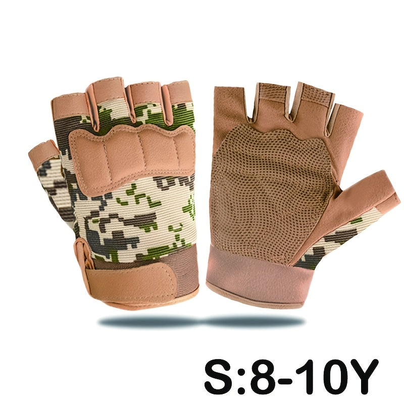 Gants enfant coloris camouflage sable