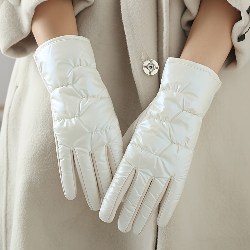 Gant femme blanc, vue de face
