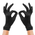 Gant femme noir en soie, vue de face