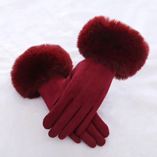 Gants femme en suédine, présentation des coloris