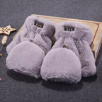 Mitaines femme en peluche, présentation des coloris