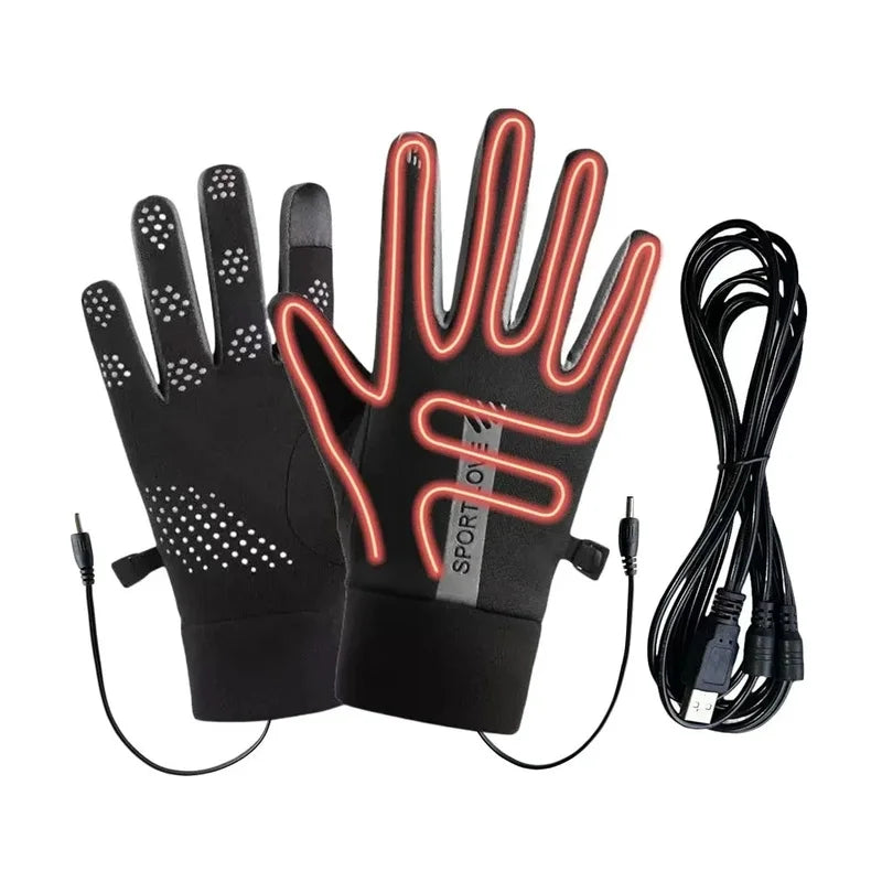 Gants chauffants, câble USB