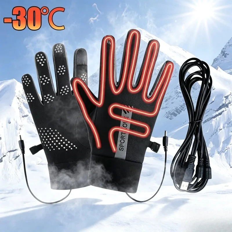 Gants chauffants USB imperméables