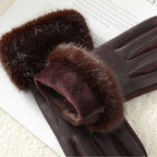 Gants femme cuir PU, vue de la paume