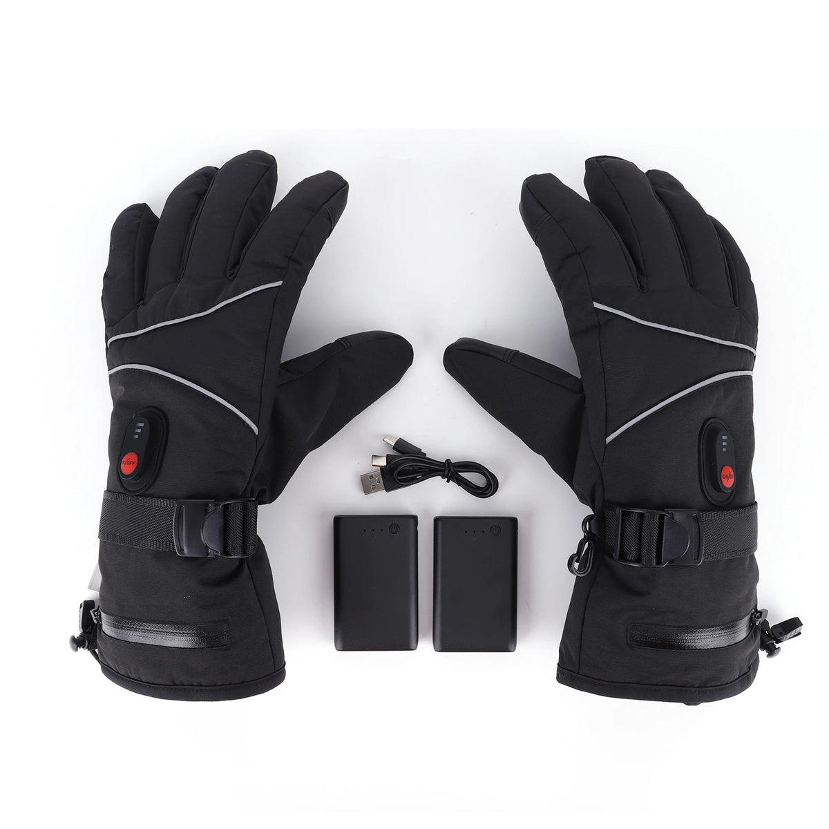 Gants chauffants, vue détail