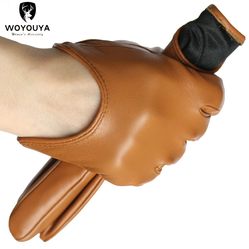 Gants femme cuir camel