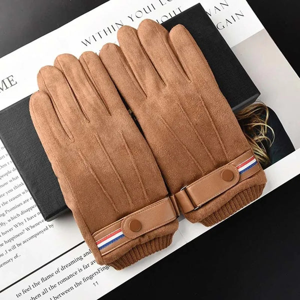 Gants homme en tricot chaud, présentation des coloris