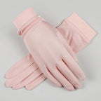Gants femme en soie de mûrier, présentation des coloris