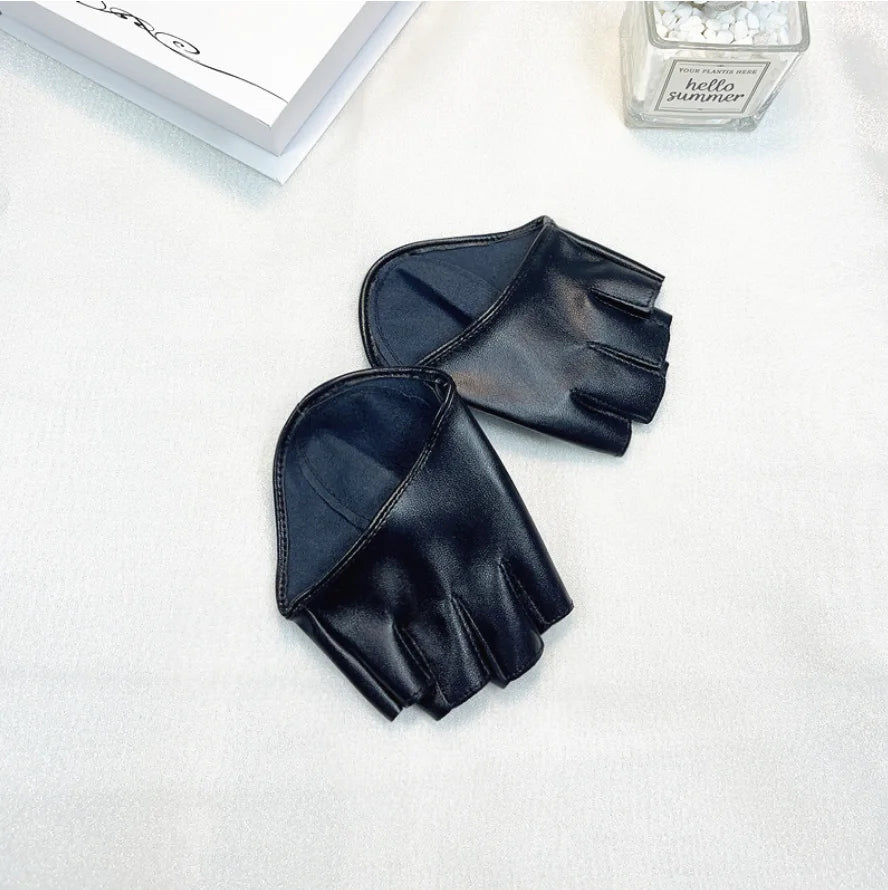 Gants similicuir femme courts, coloris multicolore, posés à plat