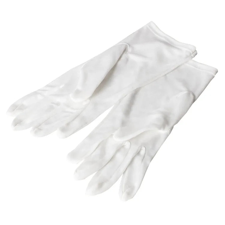 Gant femme blanc en soie, vue supplémentaire