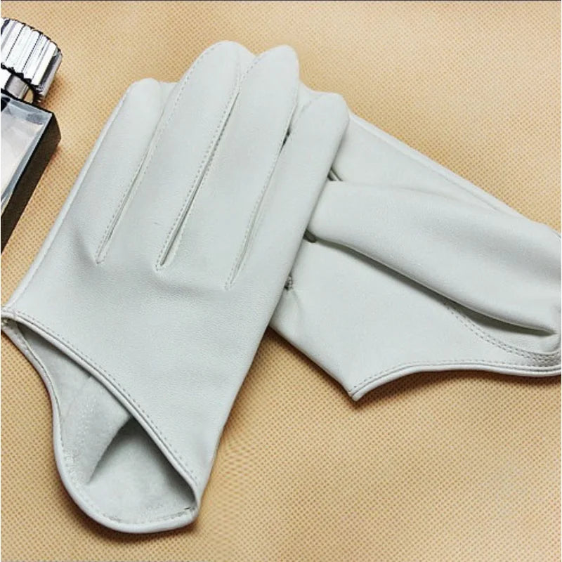 Gants similicuir femme courts, vue portée
