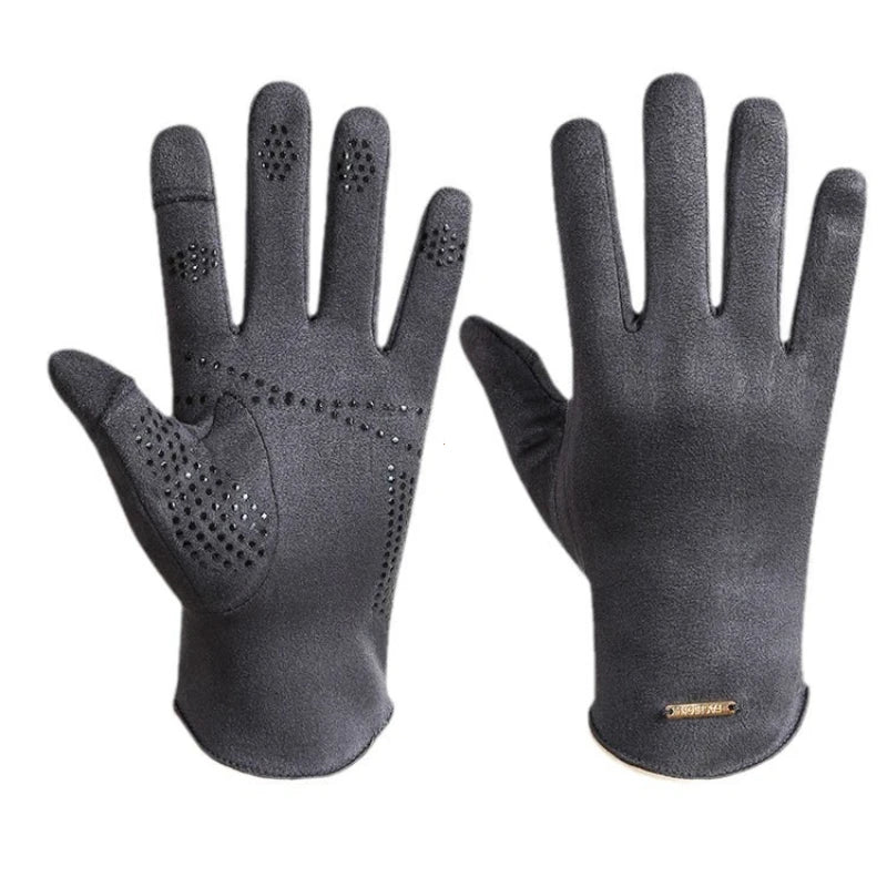 Gants homme gris, vue de face