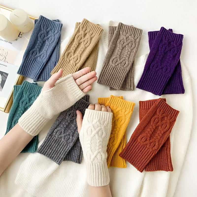 Mitaines femme tricot, présentation des 7 coloris