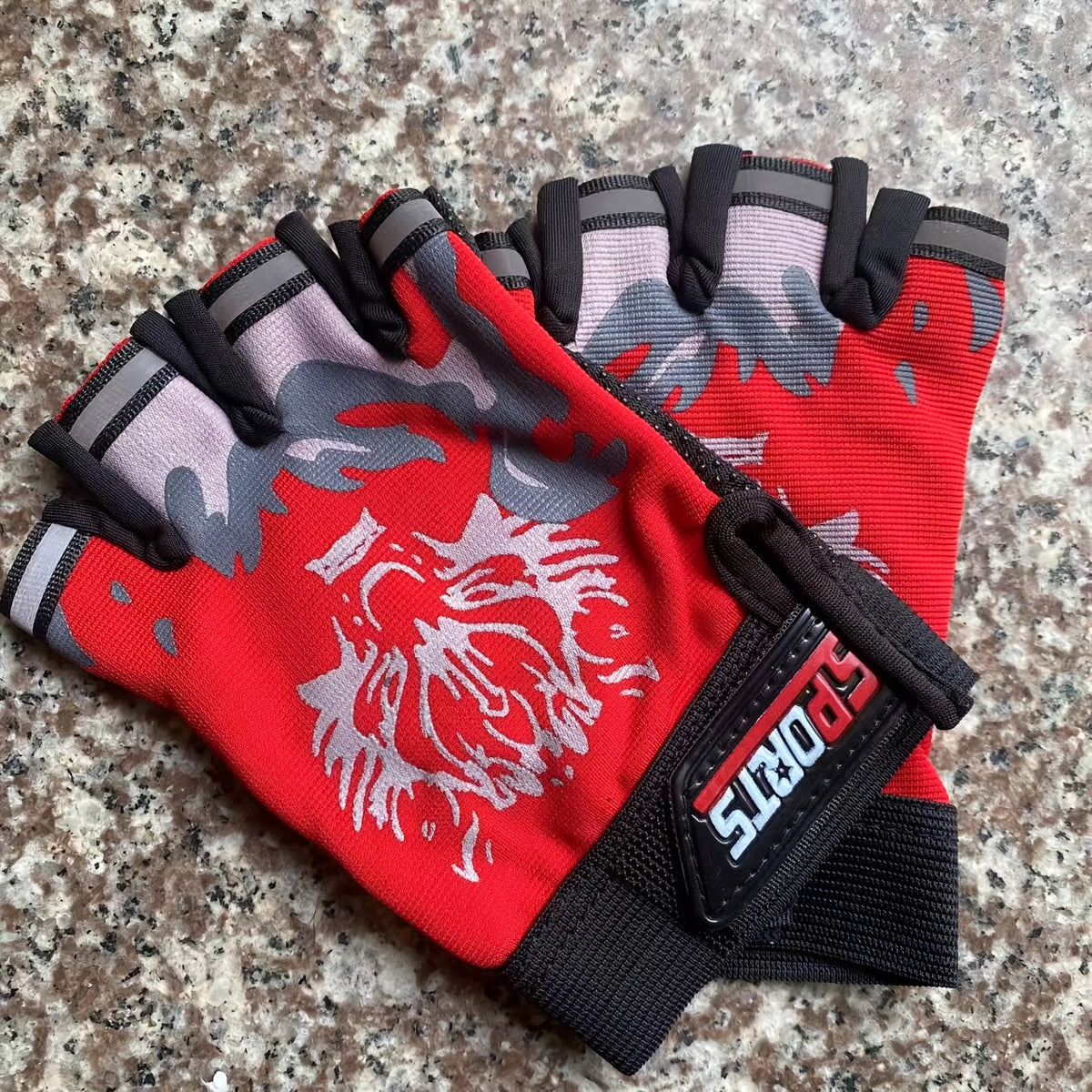 Gants de vélo, vue détail