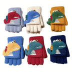 Gants enfant motif dinosaure, vue détail