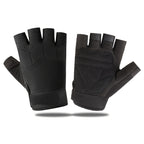 Gants enfant demi-doigts noirs, dessus rembourré et paume aérée