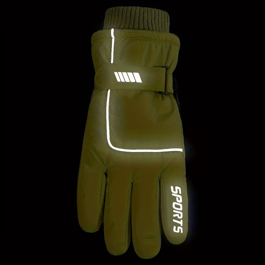 Gants de ski, vue de dos