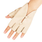 Mitaine femme cuir PU coloris beige