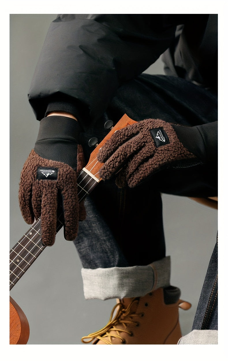Gants bicolores, vue portée