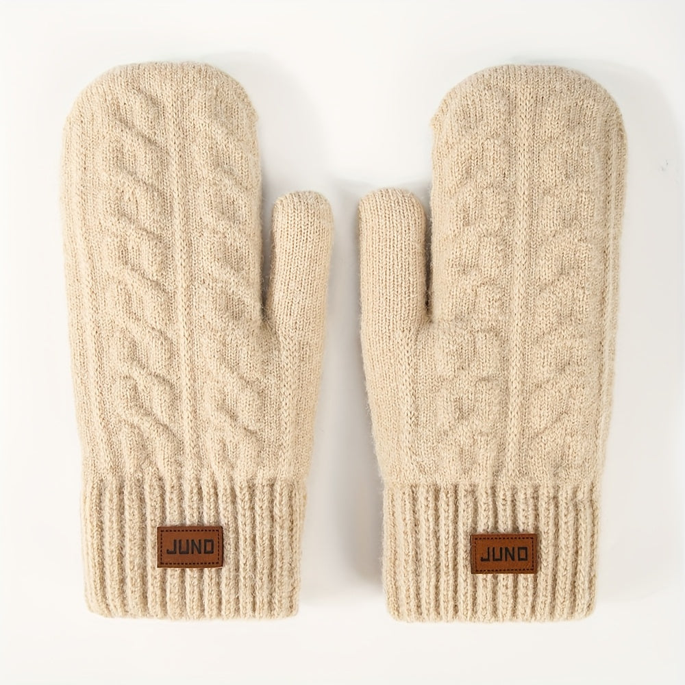 Gants moufle femme, détail du poignet côtelé