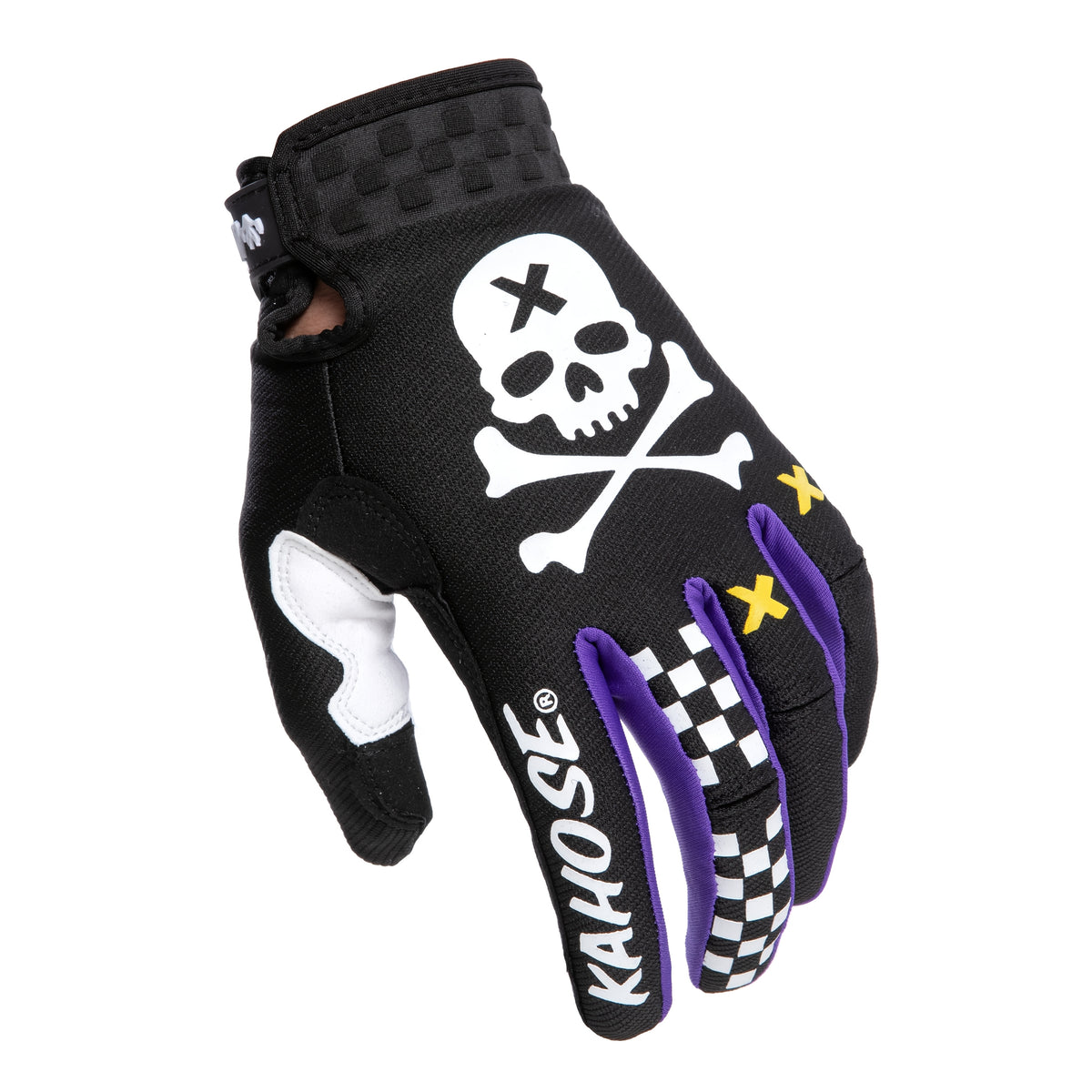 Gants de vélo noir violet