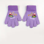 Gants enfant coloris violet épais