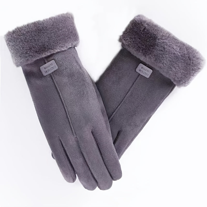 Gants femme gris