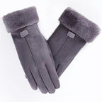 Gants femme gris