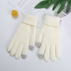 Gant homme blanc en laine et cachemire, tactile
