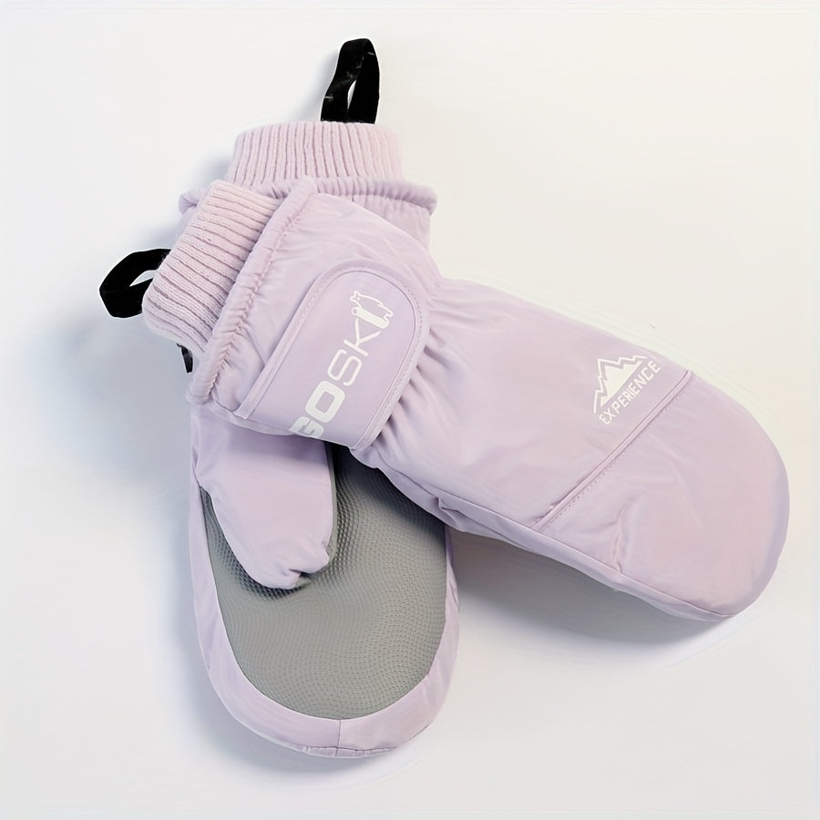 Gants de ski femme violet, poignet réglable