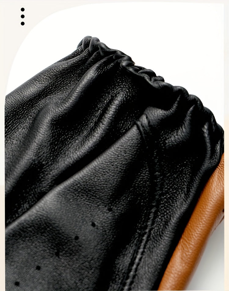 Gants homme cuir, vue portée