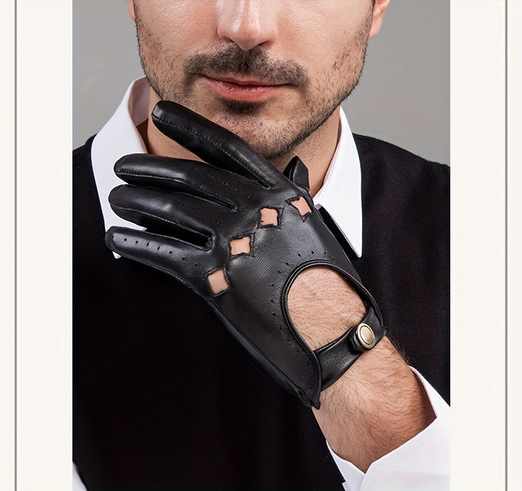 Gants homme cuir, dos ajouré