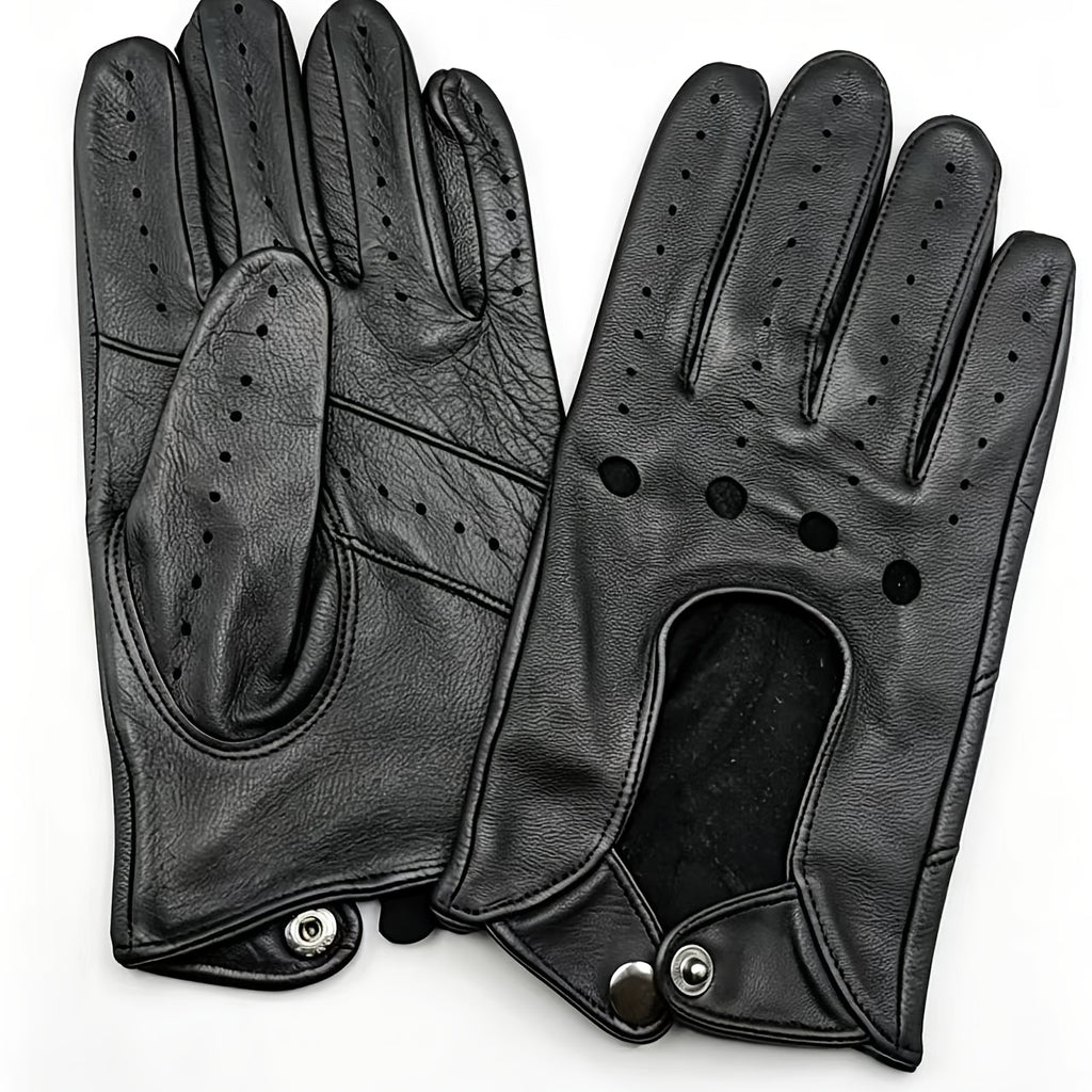 Gant homme cuir, dos ajouré