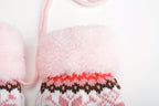 Gants enfant motif floral, vue détail