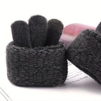 Gants tricot, vue détail
