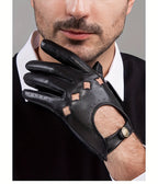 Gants homme cuir, vue détail