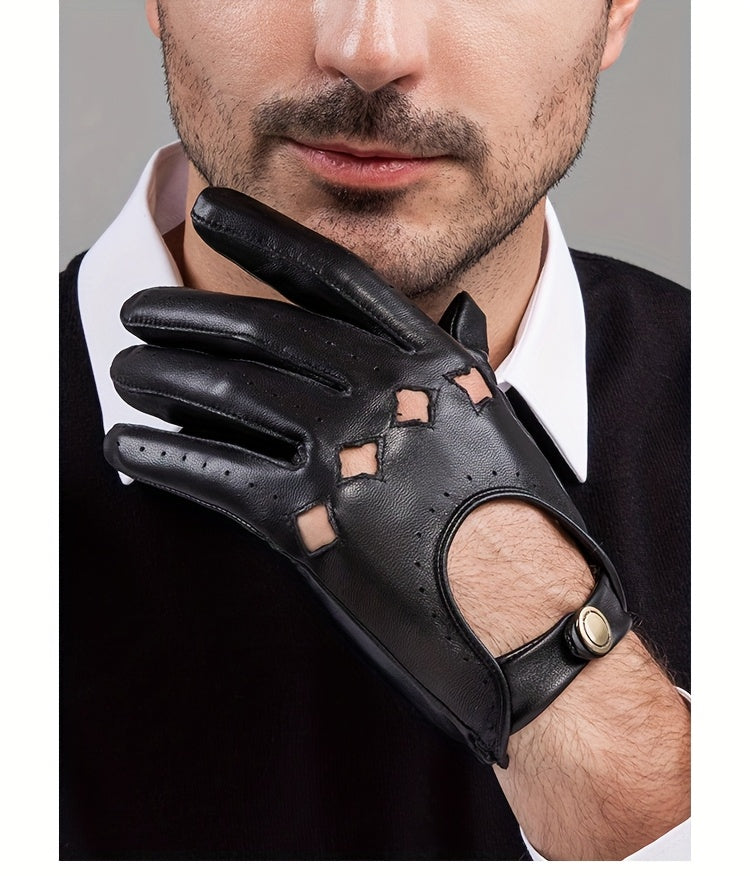 Gants homme cuir, vue détail