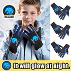Gants enfant phosphorescents, vue de nuit