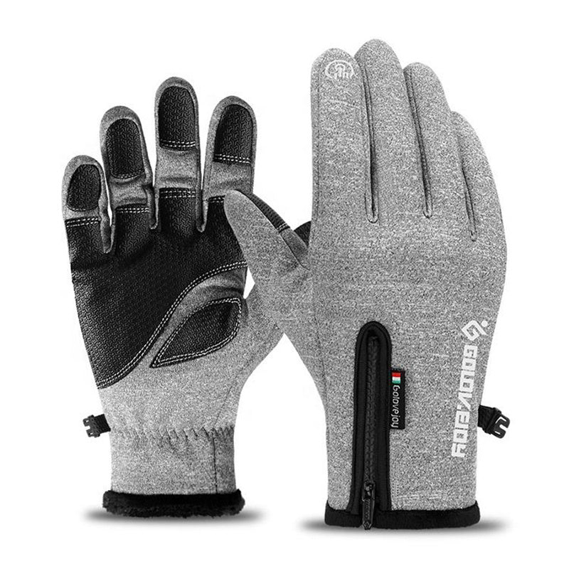 Gants de sport gris chiné