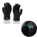 Gants homme noir, vue de dos et de face