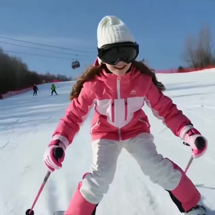 Gants enfant bicolores, vue détail
