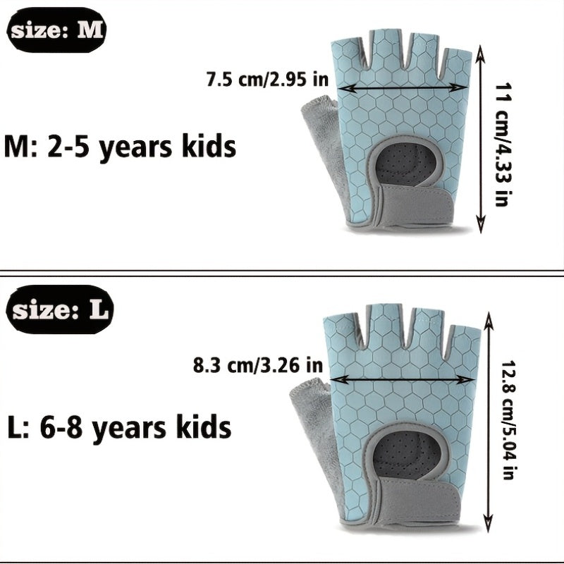 Gants enfant demi-doigts, vue détail