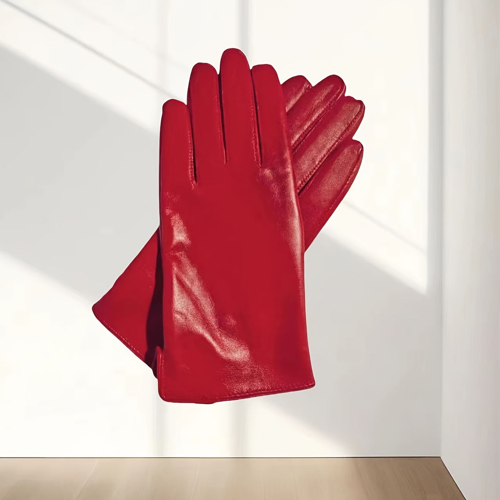 Gants cuir femme, vue de profil