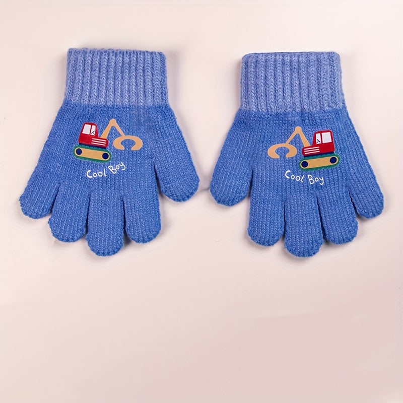 Gants enfant coloris bleu foncé épais