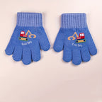 Gants enfant coloris bleu foncé épais