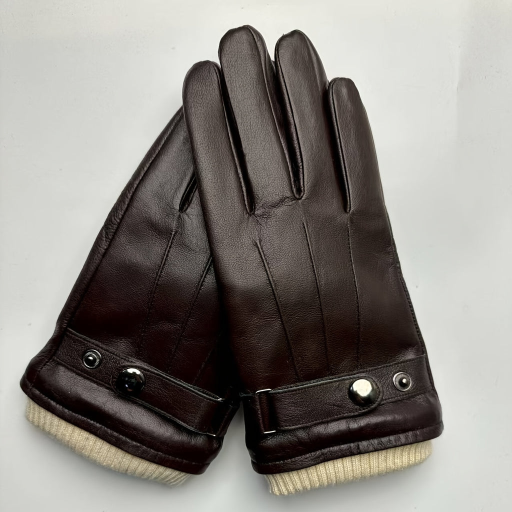 Gants homme cuir, vue détail