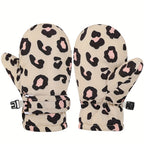 Gants de ski enfant coloris kaki