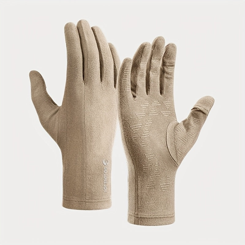Gants tactiles kaki