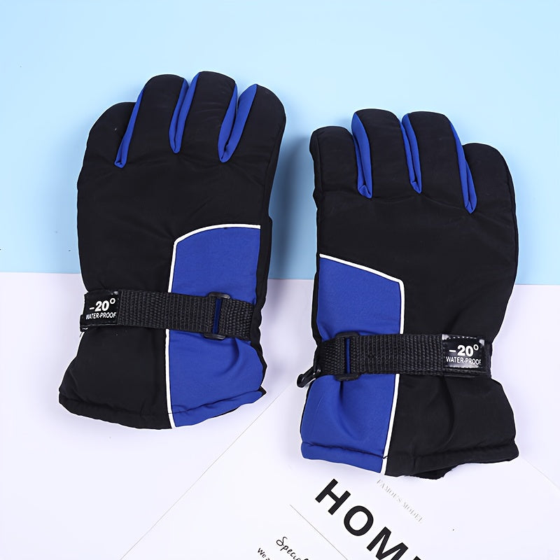 Gants de ski enfant coloris bleu